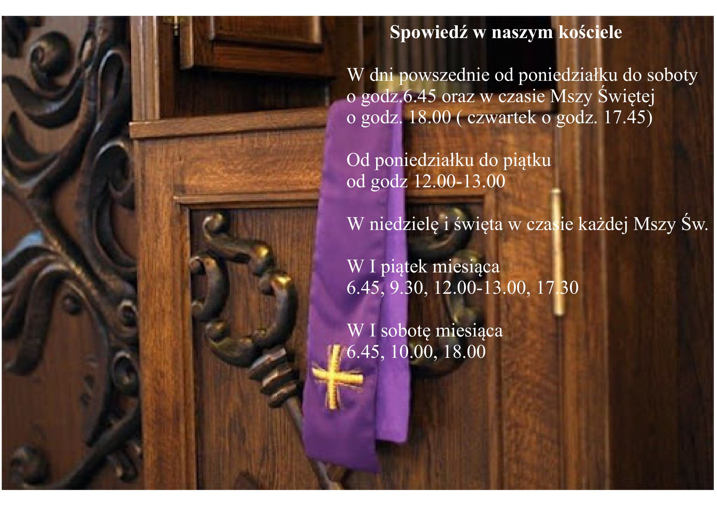 Konfesjonał w Farze